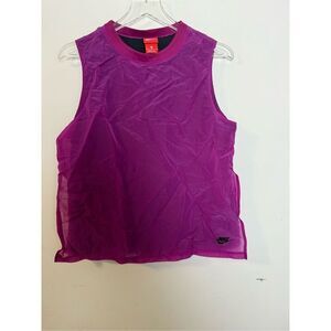 Nike Sportswear Tech Hypermesh Sleeveless Shirt Black 846447 Purple Medium